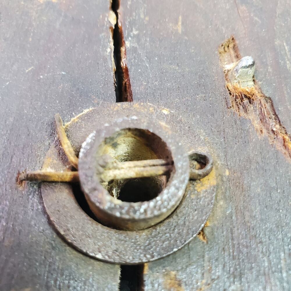 Antique Primitive Wood Pulley Single Wheel Barn Pulley - Picture 10 of 10